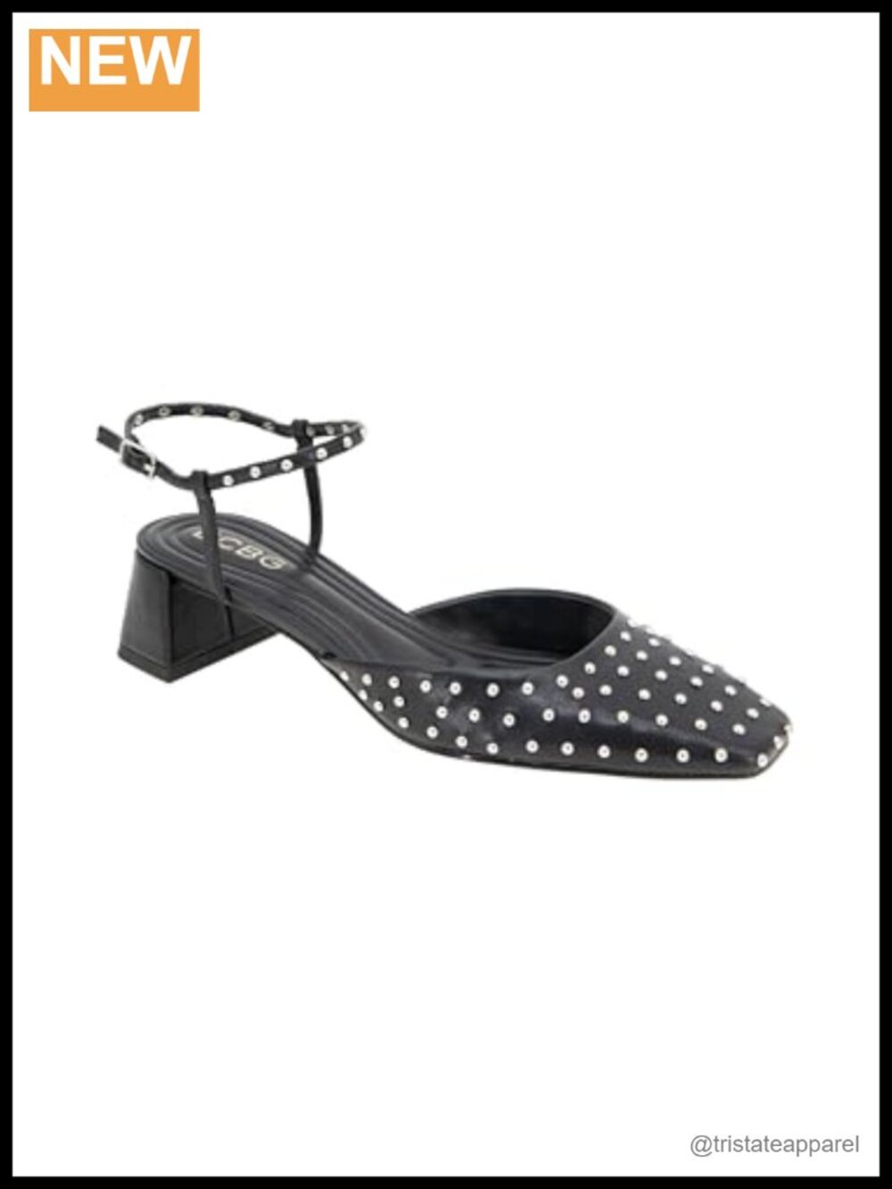 Women's Queenie Block Heel Square Toe Pumps with Buckle Closure, Synthetic
